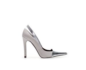 Midlife Chic silver court shoes