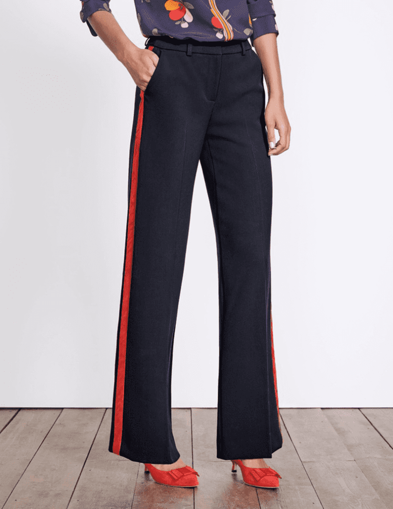 Side stripe trousers