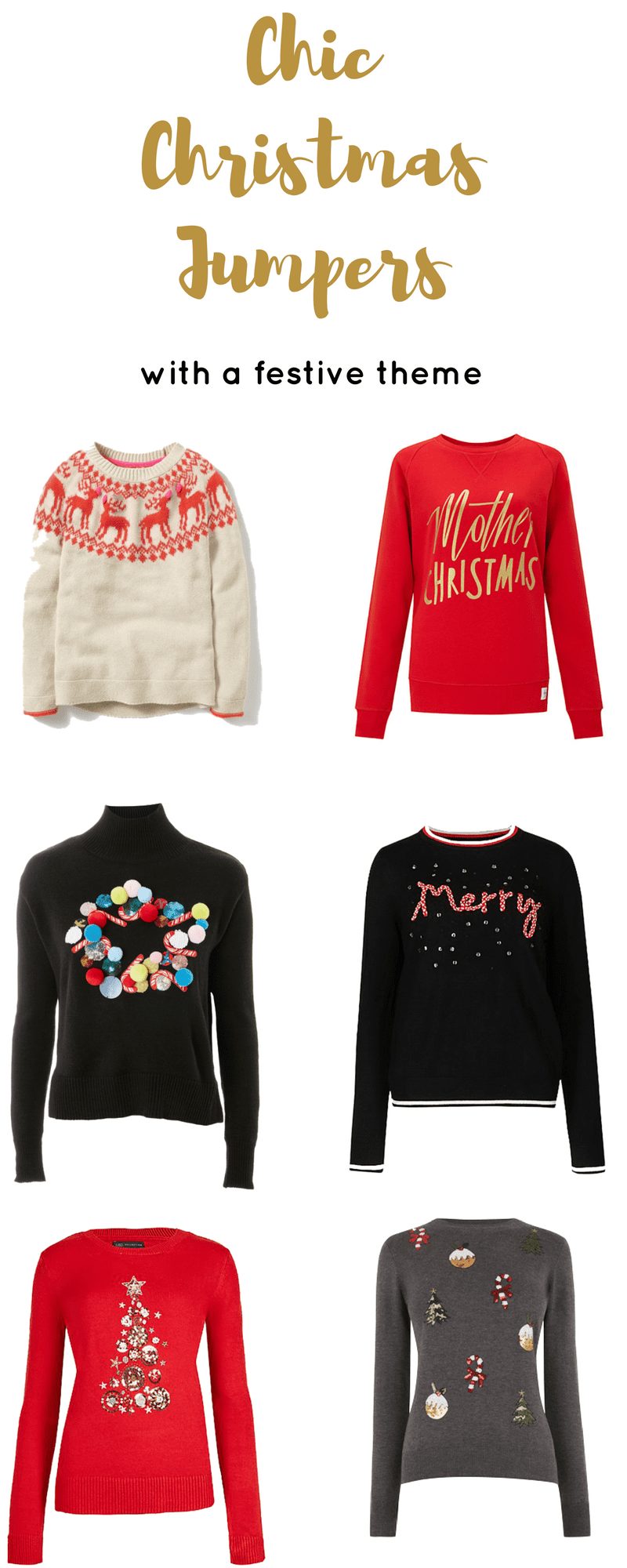 chic Christmas jumpers 2017
