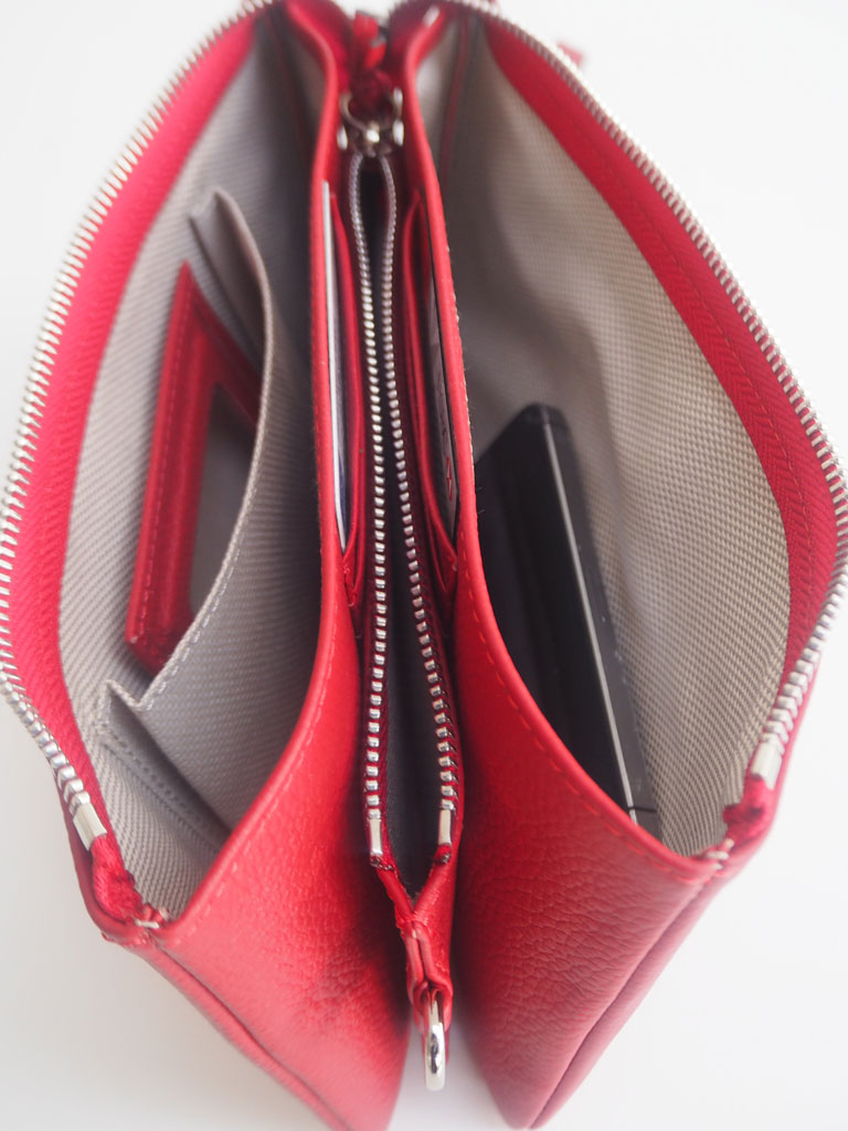 red crossbody bag