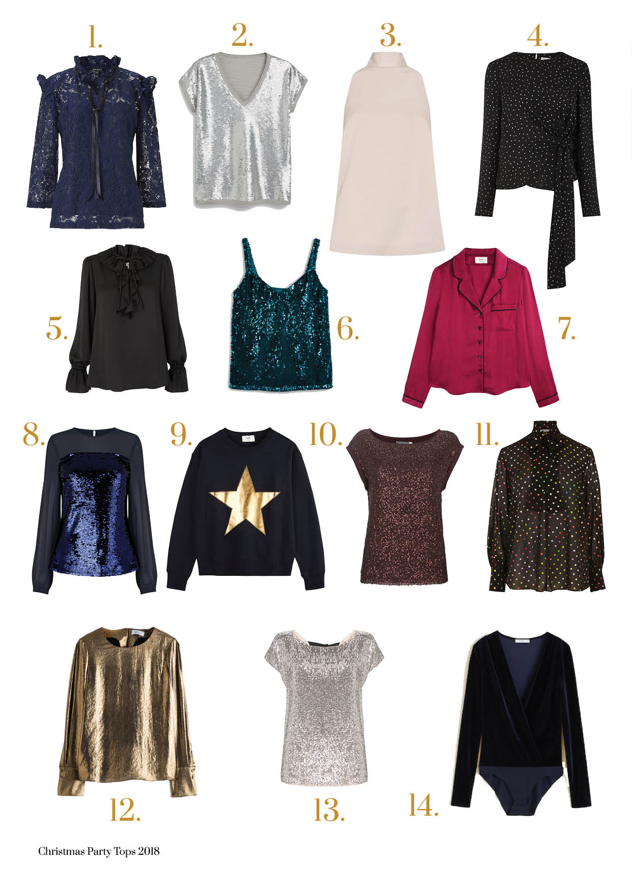 new look christmas party tops