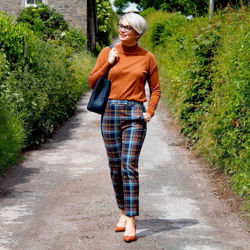 Midlifechic tartan trousers