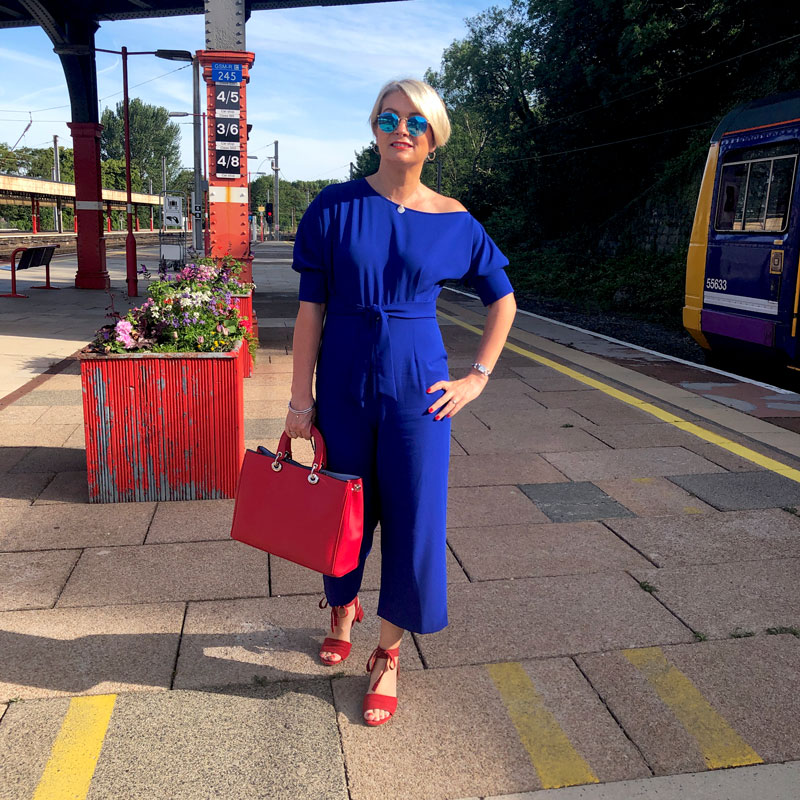 Midlifechic cobalt jumpsuit