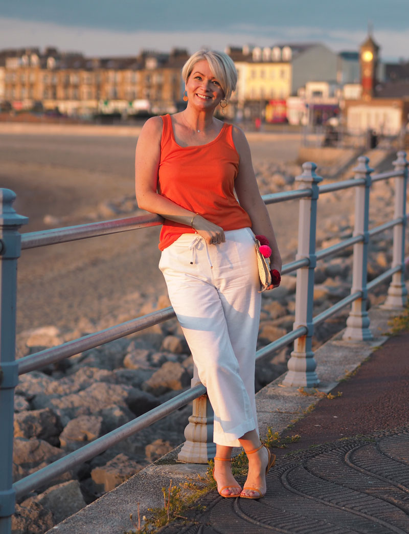Midlifechic white linen trousers summer