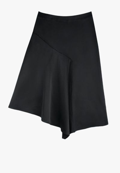 Hush black satin skirt