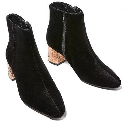 boots with glitter heel