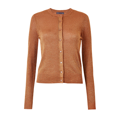 Christmas Cornucopia - bronze cardigan