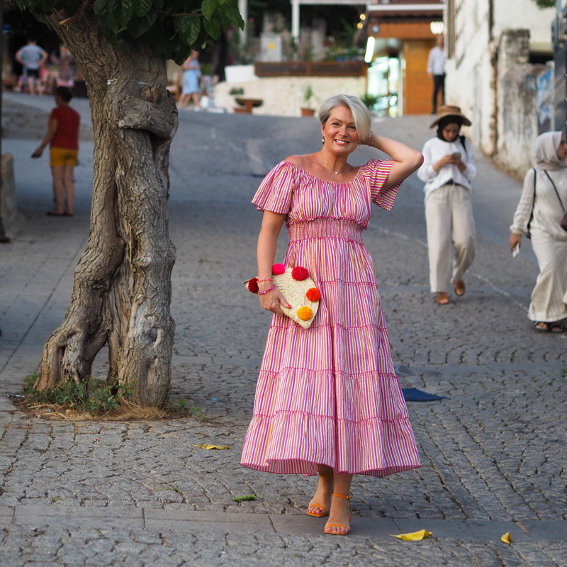Midlifechic Pink City Prints dress