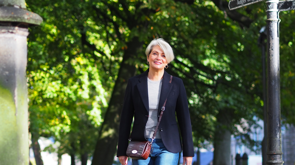 Midlifechic blazer and jeans