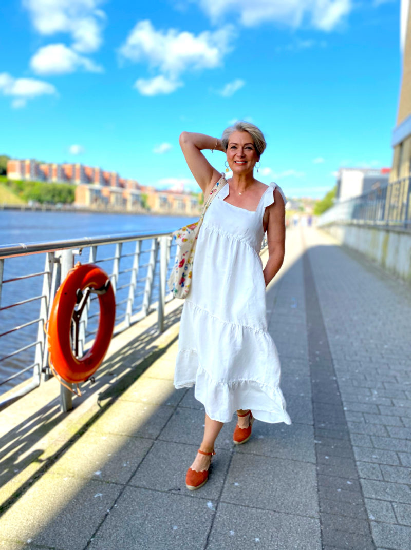 Midlifechic white summer dress