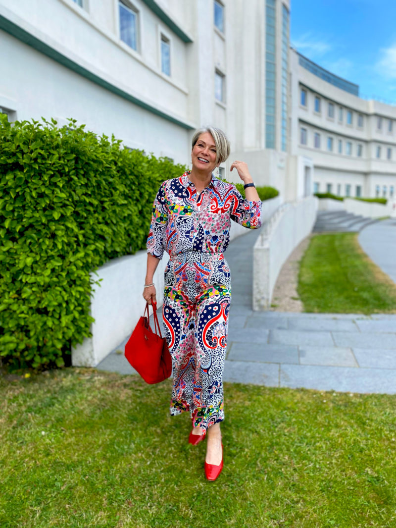 Midlifechic paisley print shirt and trousers