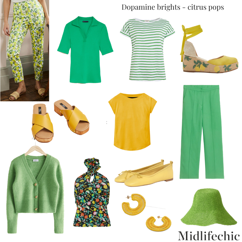 Bright colours to lift spring outfits 