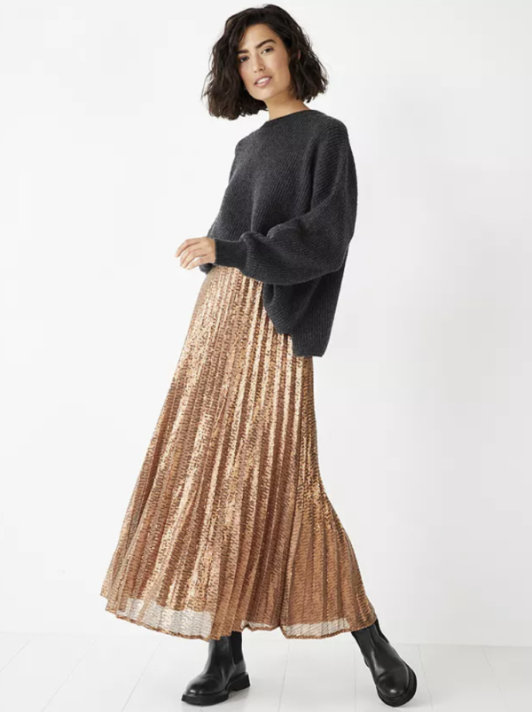 Gold sequin skirt sale bargains