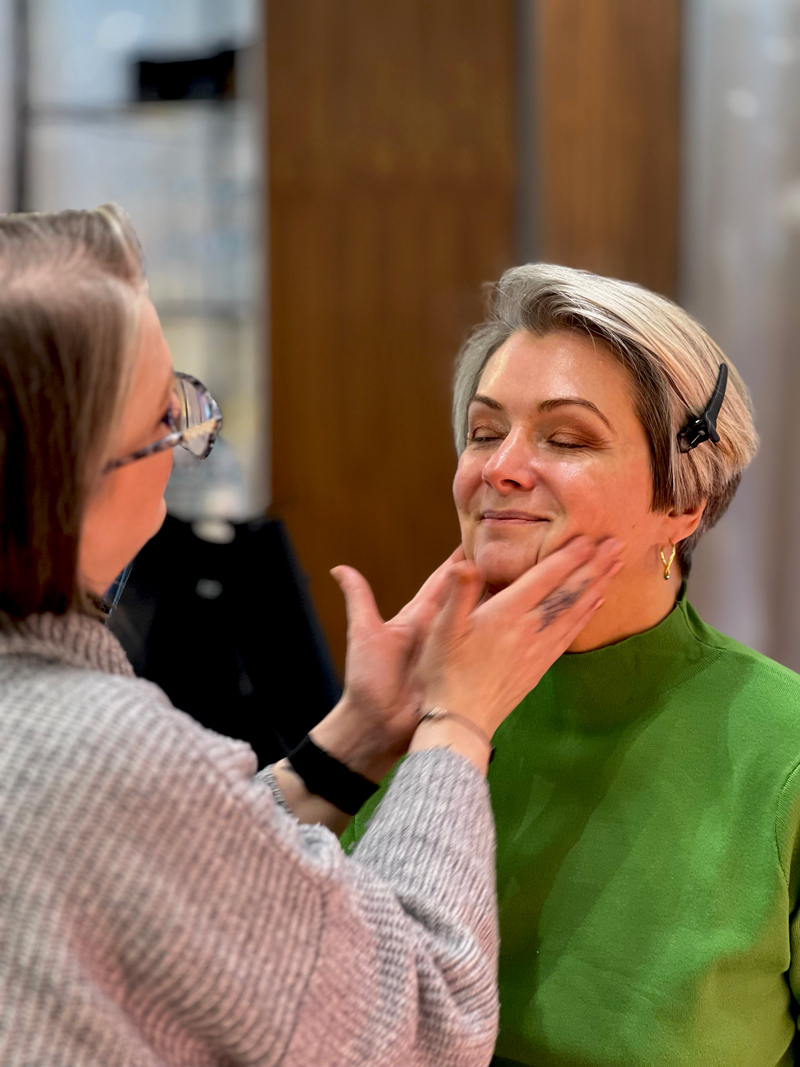 JL-makeover-Clarins-product Midlife make-up techniques