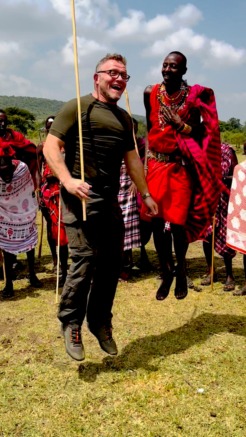 Mal Garnett Masai jumping challenge Kenya