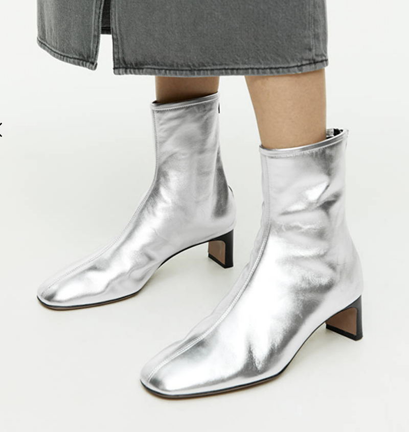 silver ankle boots AW23