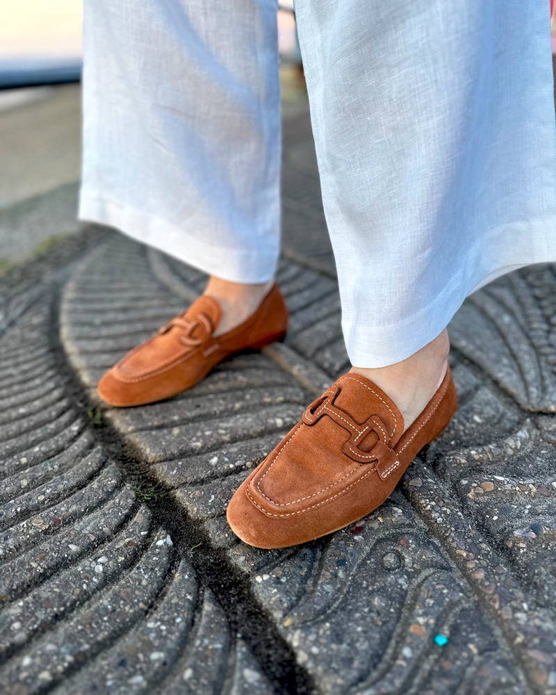 Soft suede loafers 2024, Boden X Midlifechic
