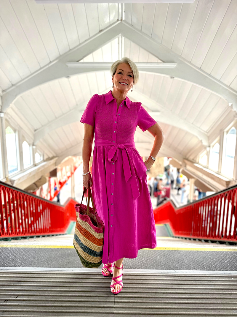 Boden-pink-cheesecloth-dress Nikki Garnett, Midlifechic, Boden review