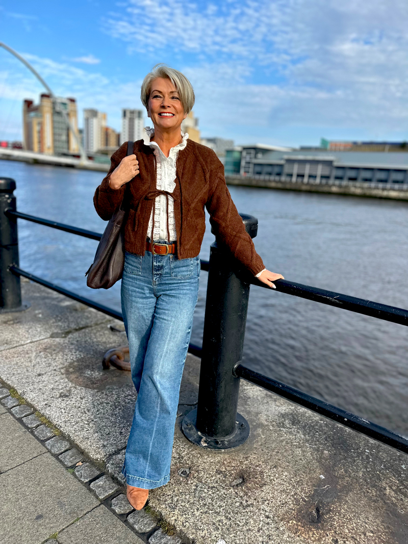 Midlifechic-M&S-brown-cardigan Nikki Garnett, Midlifechic, M&S