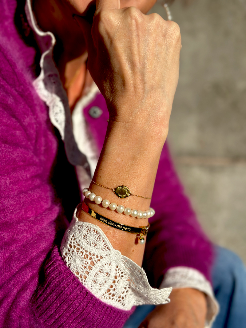 Bien dans ma peau silver bangle