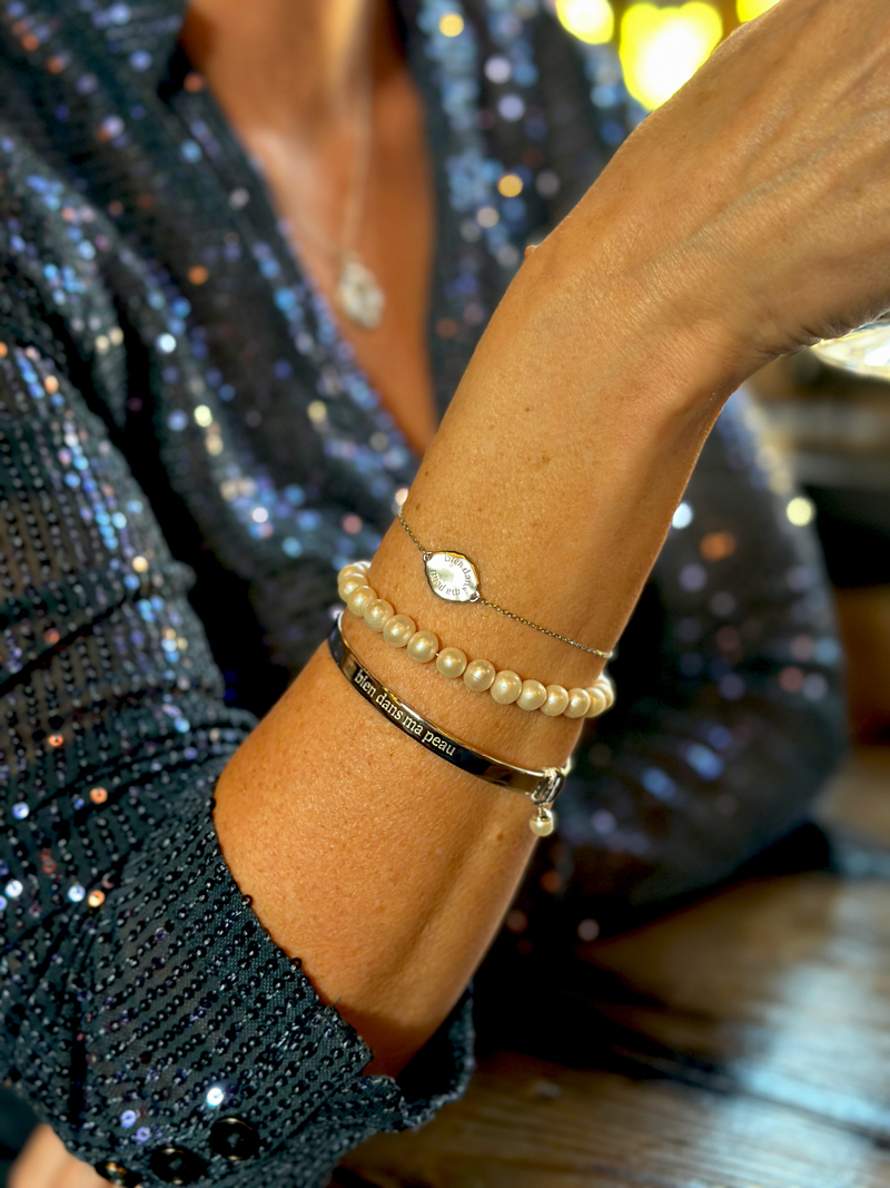 Bien dans ma peau silver bangle