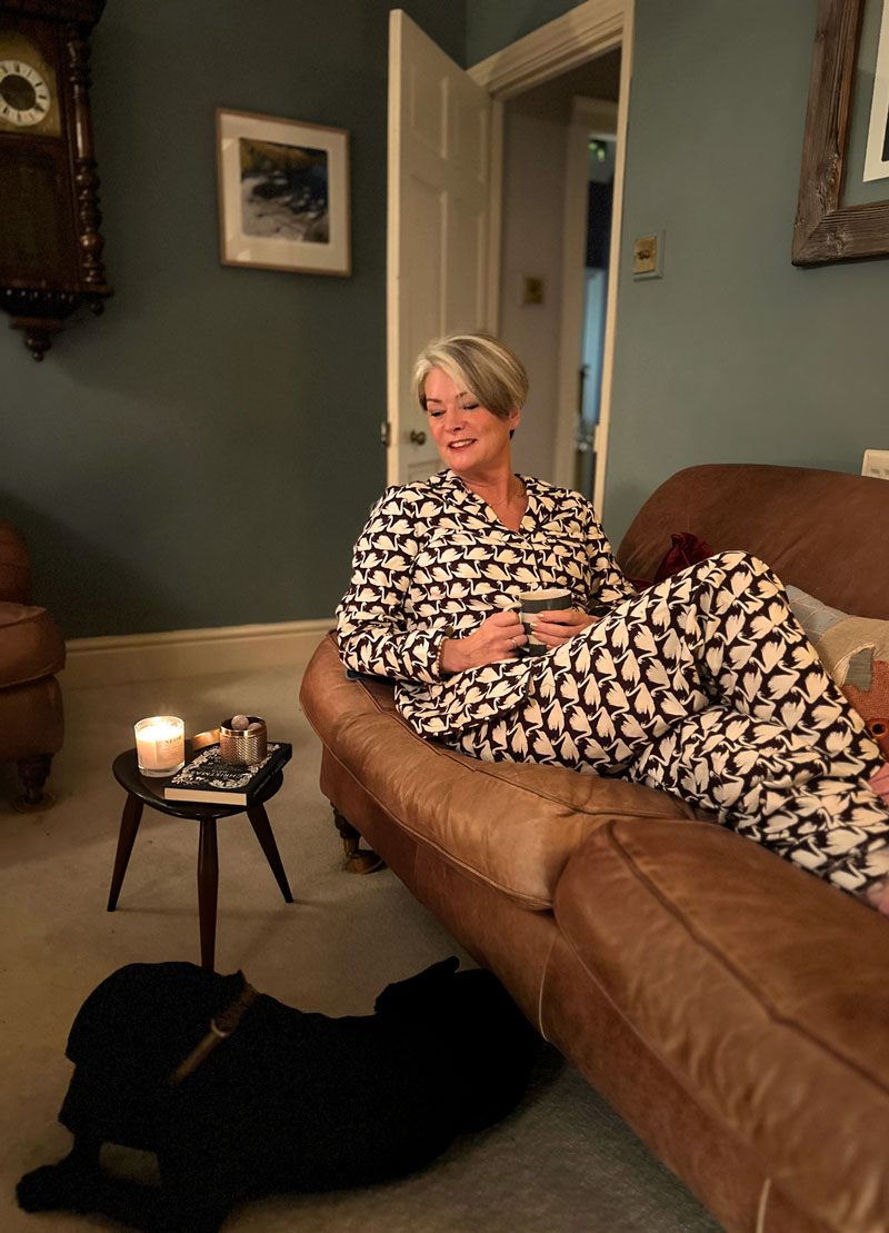Nikki-Garnett,-Midlifechic,-Boden-pyjamas-AW25 Nikki Garnett, Midlifechic