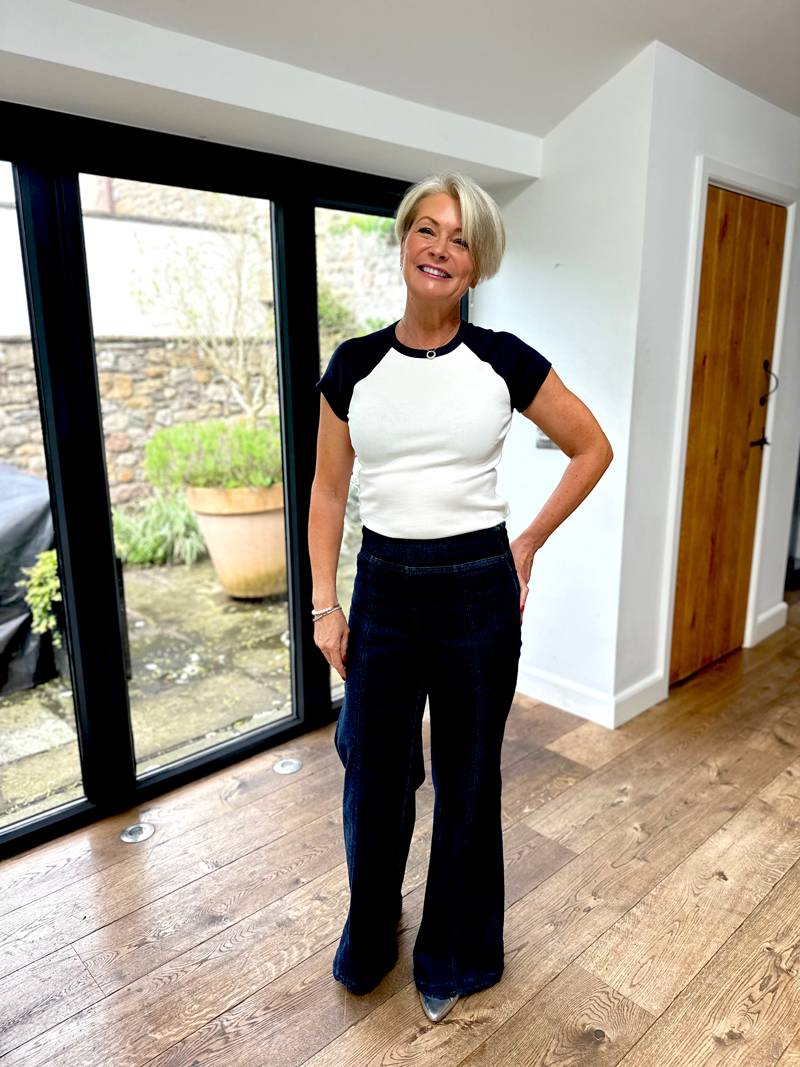 Me+Em-navy-and-cream Summer wardrobe over 50 - the tricks that reshape your silhouette
